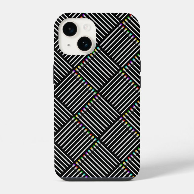 Paintbrush Crosshatch iPhone Case (Back)