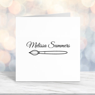 Paintbrush Custom Name Self-inking Stamp