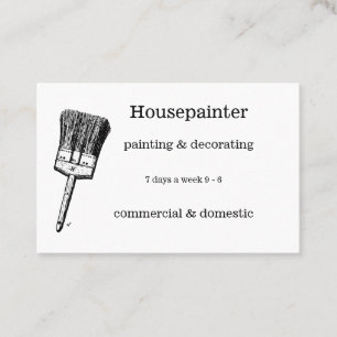 Paintbrush design business card