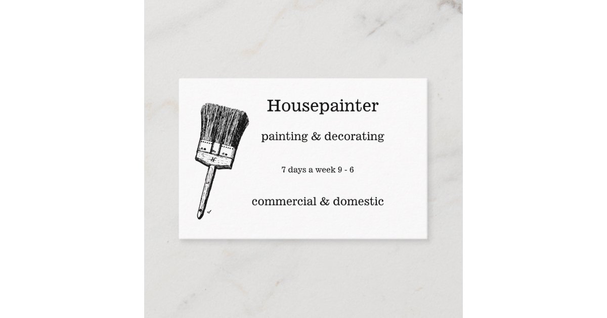 Paintbrush design business card | Zazzle