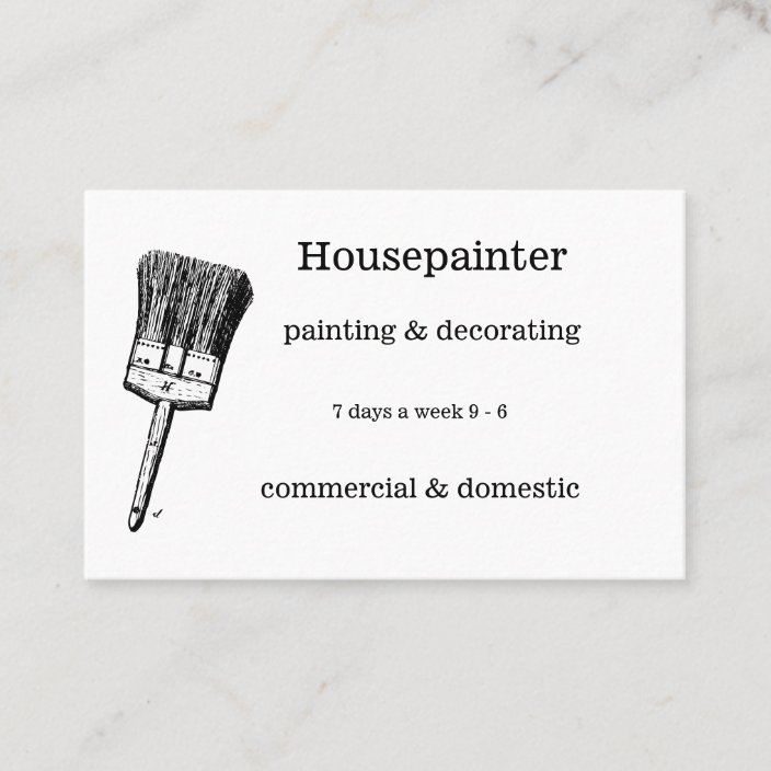 Paintbrush design business card | Zazzle.co.uk