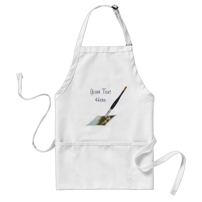 Paintbrush painting landscape illustration artist standard apron (Front)