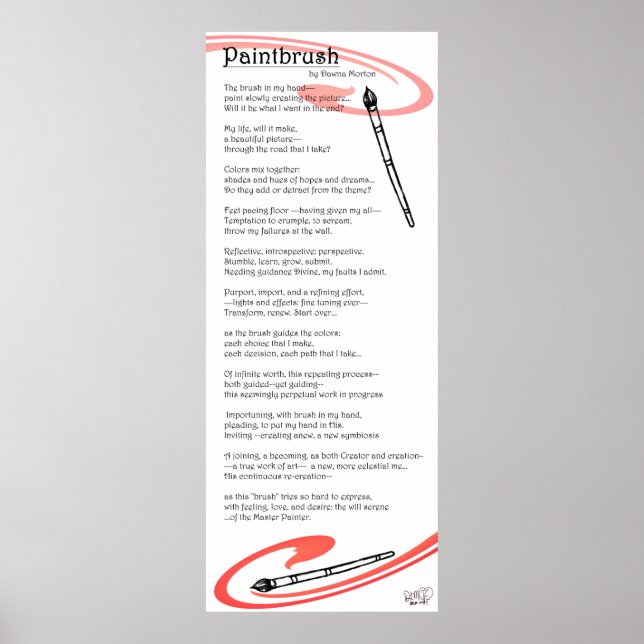 paintbrush poem poster (Front)