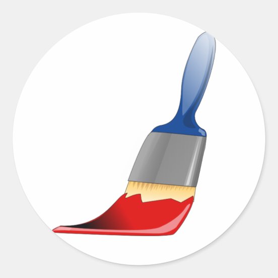 Paint Brush Stickers & Labels Zazzle UK