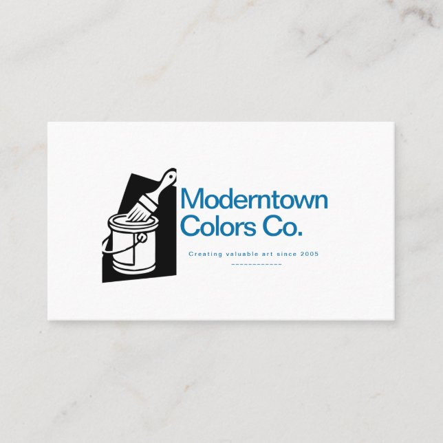 Paintbrush Vector Painter Artist Business Card  (Front)