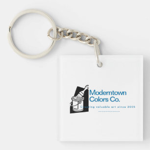 Paintbrush Vector Painter Artist Business Info Key Ring