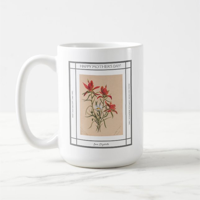 Paintbrush Vintage Mother’s Day Coffee Mug (Left)
