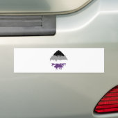 Paintdrip Asexual Ace Bumper Sticker (On Car)