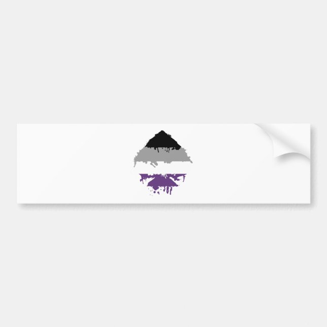 Paintdrip Asexual Ace Bumper Sticker (Front)