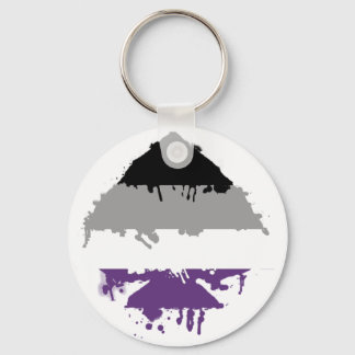 Paintdrip Asexual Ace Key Ring