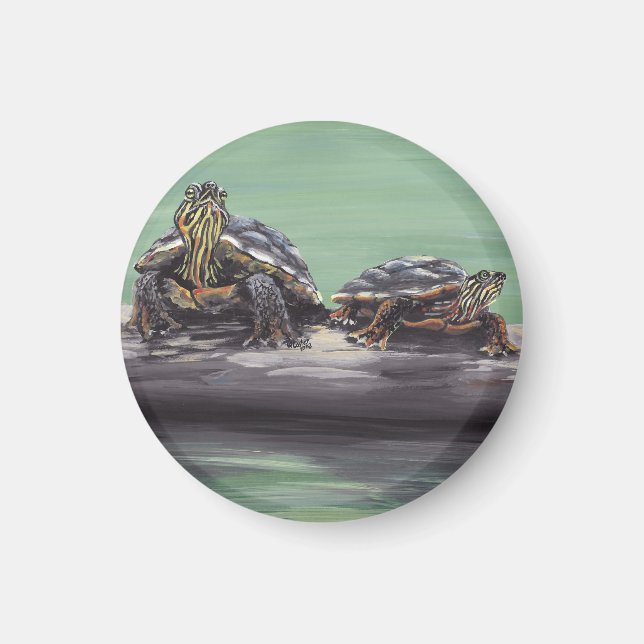 Painte Turtle Magnet (Front)