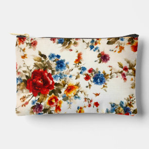 Painted Еlegant & Delicate Colourful Summer Flower Accessory Pouch