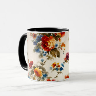 Painted Еlegant & Delicate Colourful Summer Flower Mug