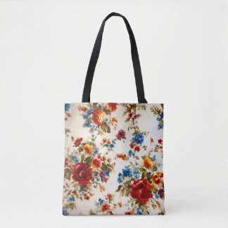 Painted Еlegant & Delicate Colourful Summer Flower Tote Bag