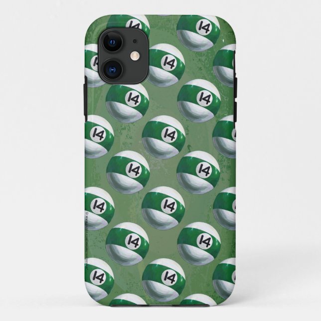 Painted 14 Ball Pattern Case-Mate iPhone Case (Back)