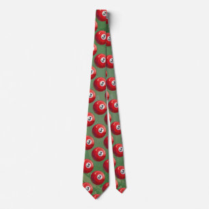 Painted 3 Pool Ball Pattern Tie