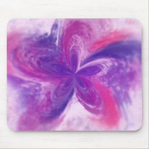 Painted Abstract Fantasy Flower Watercolor Mouse Mat