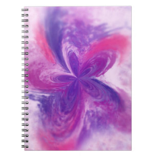Painted Abstract Fantasy Flower Watercolor Notebook