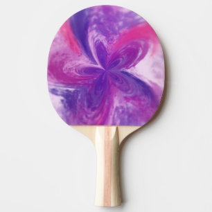 Painted Abstract Fantasy Flower Watercolor Ping Pong Paddle