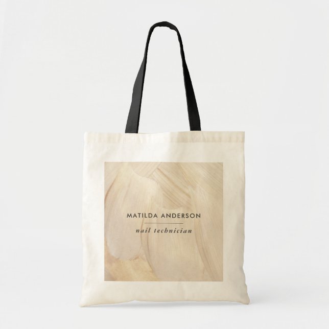 Painted Abstract Natural Elegant Neutral business Tote Bag (Front)