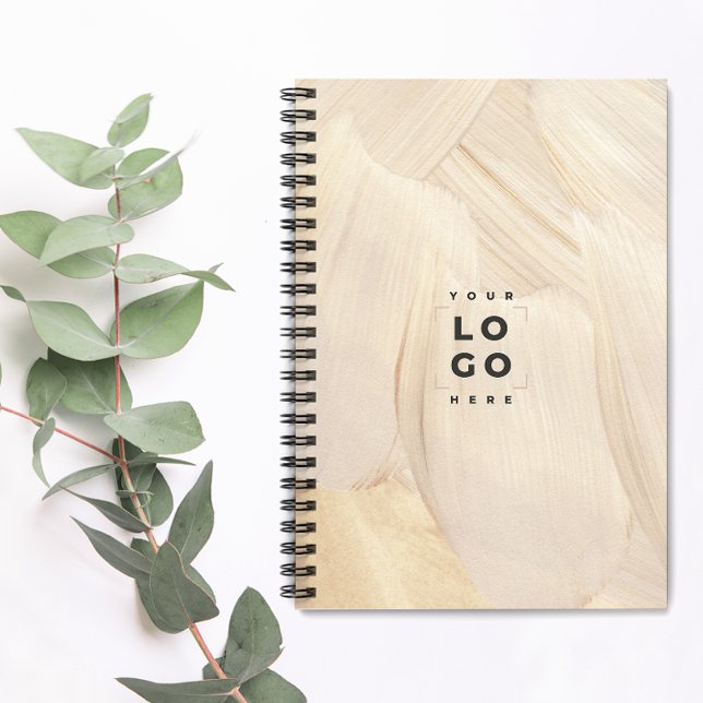 Painted Abstract Natural Elegant Neutral logo Notebook (Creator Uploaded)