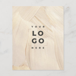 Painted Abstract Natural Elegant Neutral  QR code Flyer