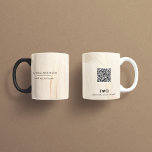 Painted Abstract Natural Elegant Neutral QR code Mug<br><div class="desc">Painted Abstract Natural Elegant Neutral Simple price QR code branding business design party favour paper cup.</div>