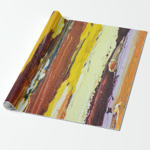 Painted Abstract Streaks Wrapping Paper