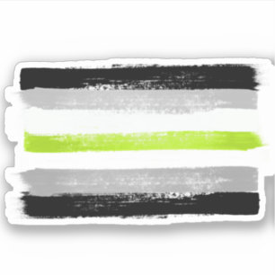 PAINTED AGENDER PRIDE FLAG