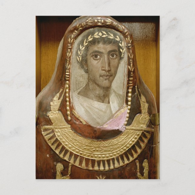 Painted and gilded mummy case of Artemidorus Postcard (Front)