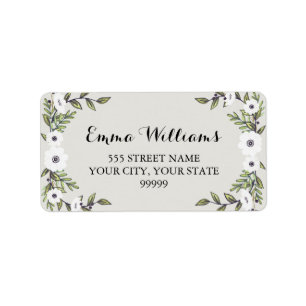 Painted Anemones - address labels