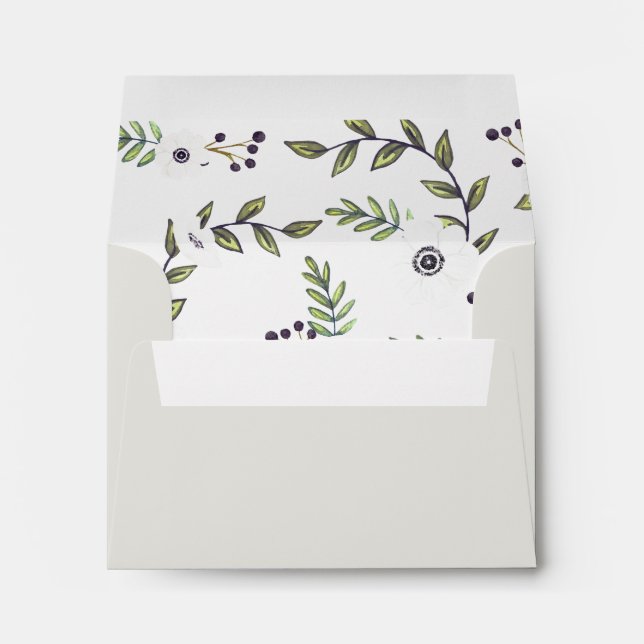 Painted Anemones RSVP Envelope (Back (Bottom))