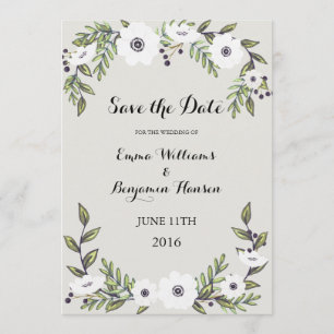 Painted Anemones - Save the Date