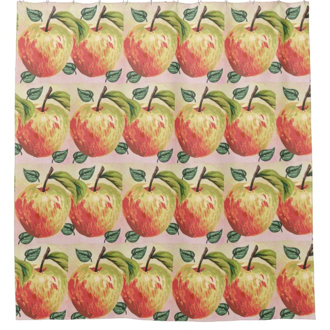 Painted Apple Shower Curtain (Front)