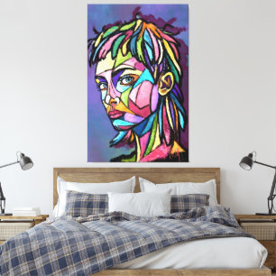 Painted Art Woman Canvas Print