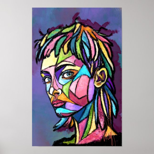 Painted Art Woman Poster (Front)