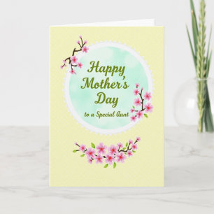 Painted Aunt Mothers Day Card
