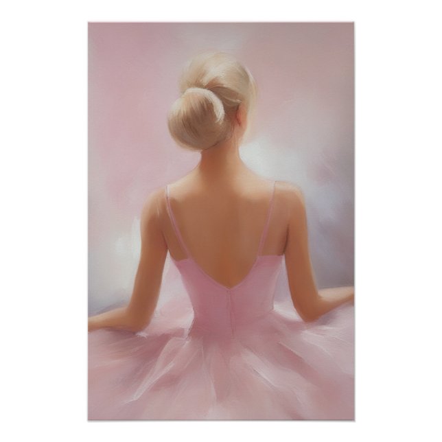 Painted Ballerina in Pink Poster (Front)