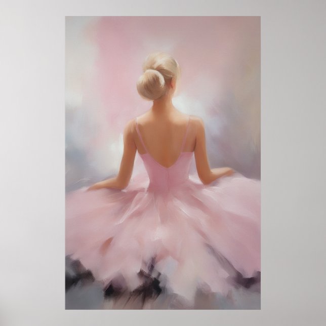 Painted Ballerina in Pink Poster (Front)