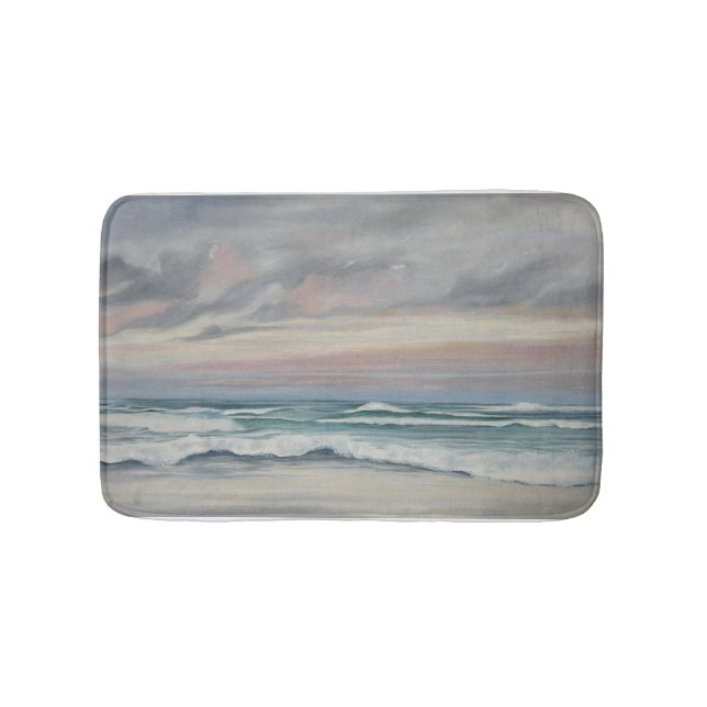 Painted Beach Scene Bath Mat (Front)