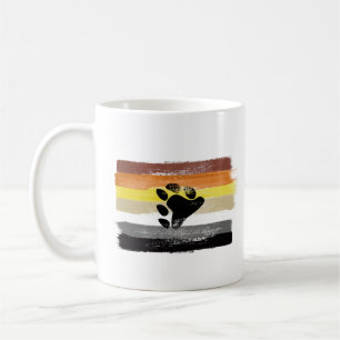 PAINTED BEAR PRIDE FLAG and SYMBOL Coffee Mug