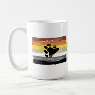PAINTED BEAR PRIDE FLAG and SYMBOL Coffee Mug