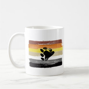 PAINTED BEAR PRIDE FLAG and SYMBOL Coffee Mug