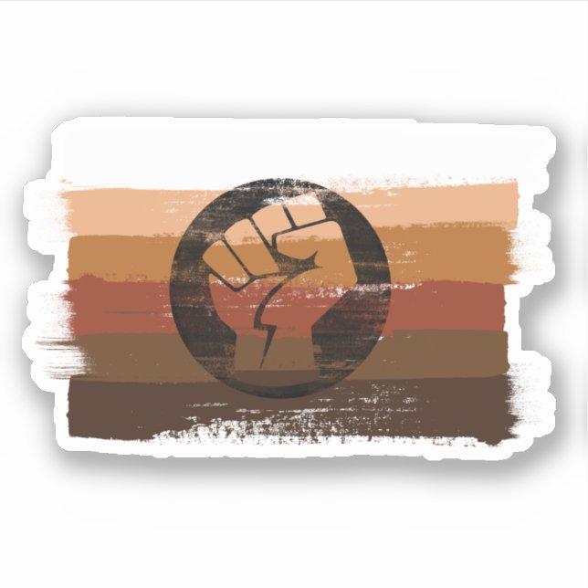 PAINTED BIPOC STRIPES and FIST (Front)