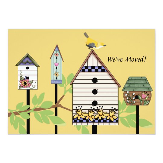 Painted Birdhouses Moving Announcement