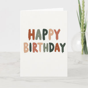 Painted Birthday Earthy Card