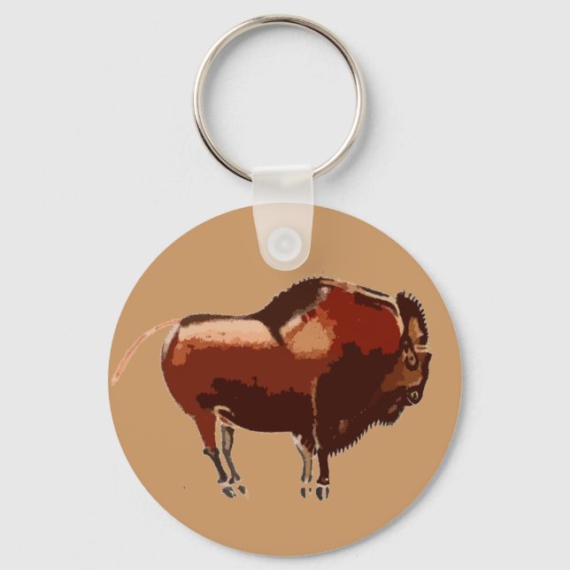 Painted Bison Key Chain (Front)