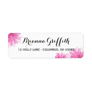 Painted Blooms   Address Labels