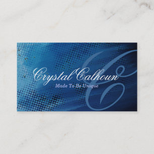 Painted Blue Grunge Customisable Business Card