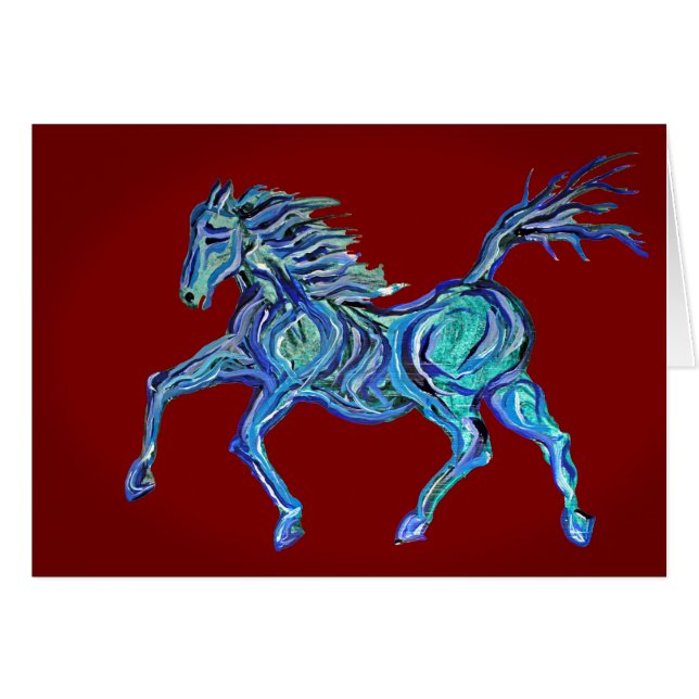 Painted Blue Horse (Front Horizontal)